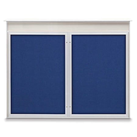 United Visual Products Single Door Enclosed Indoor Letterboard UV1124SD4824-BLACK-WHITE